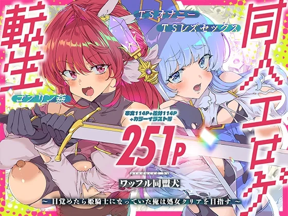 同人エロゲ転生 目覚めたら姫騎士になっていた俺は処女クリアを目指す（ワッフル同盟犬）のパッケージ画像